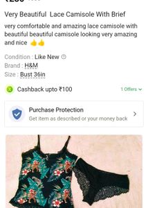 Very Beautiful Bra Set Cami With Suit