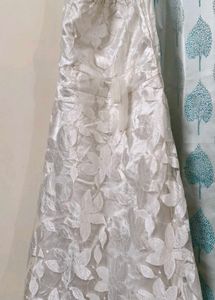 Elegant White Pearl Embellished Dress