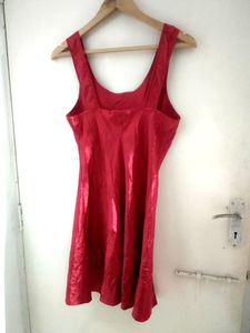 Red Satin Mini Dress