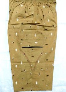 Patterned Khaki Shorts