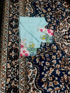 Floral embroidery pakistani suit set