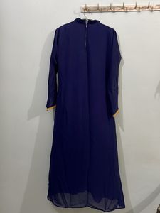 Royal Blue Party Wear Embroidered Kurta Gown