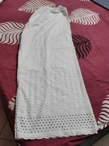 White Chikankari Plazo