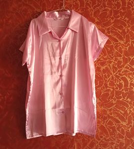 Pink Satin Night Dress