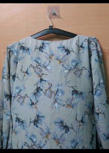 Blue Blouson tunic