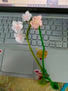 crochet flower bookmark
