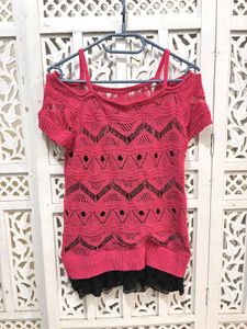 Pink Crochet Top C