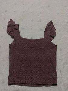 Ruffled Strap Tank Top With Sweetheart Neck