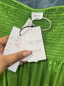 Green Puff Sleeve Maxi Dress