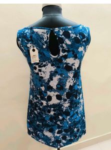 New Abstract Print Sleeveless Top