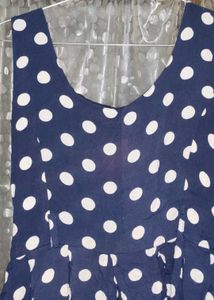 Black Dot Casual Mini Short Dress Or One Piece