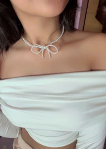 Pearl Bow Necklace