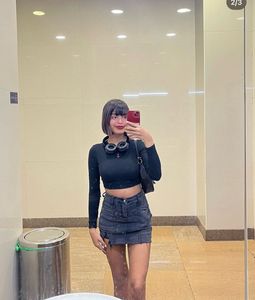 Denim Mini Skirt with inbuilt shorts