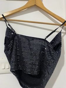 Cover story -Black Party Wear Top