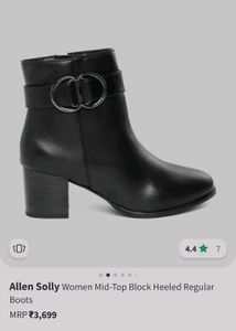 Allen Solly Black Pointed Regular Boots 👢👢
