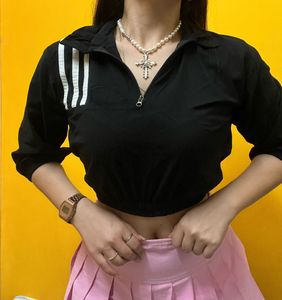 Adidas Cropped Quarter Zip