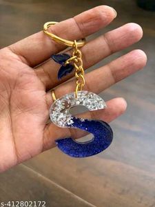 Letter S Resin Keychain