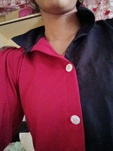 Red &amp; Black Colorblock Dress