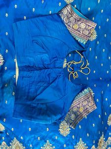 Chintamani Bridal Shalu with stitched blouse.