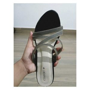 Women Slip-on Sandals Block Heel Black
