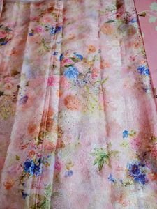 New Floral Print Saree With Blouse