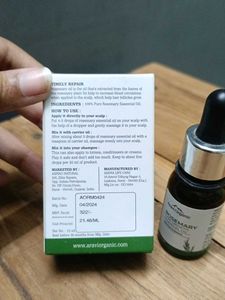 Aravi Organic Rose Mary Hair Growth Oil