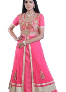 Elegant Pink Ethnic Gown