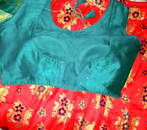 Red And Green Langha Choli