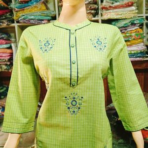 Embroidery Work Kurti For Women