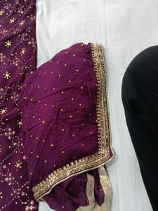 Elegant Purple Dress Material (no Discount)