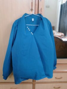 Blue Western Top For Girls