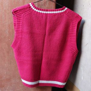 Pink Knit Vest