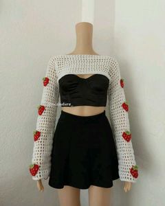 Crochet White Bolero 🍓