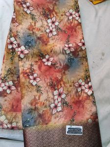 New Brand Digitial Print Tassar Silk Sarees