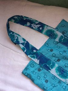 Handmade Turquoise Tote Bag