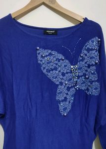 Blue🔵Butterflay  Winter Full Sleeves Top 36 Bust
