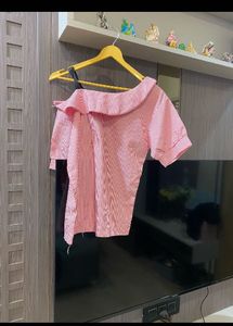 Striped One-Shoulder Top