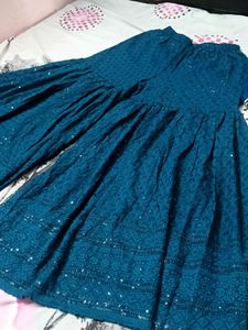 Chickin Kadai Embroidered Anarkali Three Piece Set