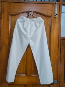 Stylish Off White Cotton Trousers