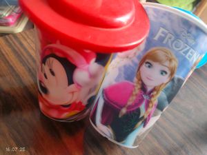Frozen &amp; Mickey Mouse Tumbler Cups Set Of 2