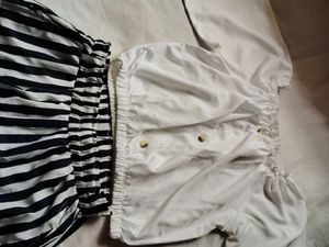 Elegant White Top And Bottom