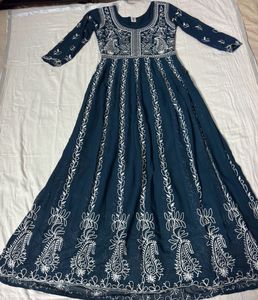 SALE GREEN CHINKANKARI ANARKALI