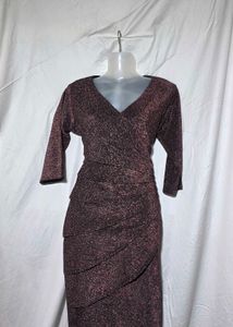 Elegant Brown Party Dress