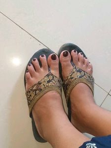Lazera Embroidered Flip Flops
