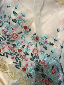 Peach Floral Only  Lehenga
