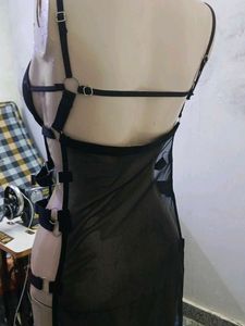 (666)Black Lingerie Bodysuit