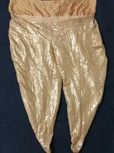 Golden Ethnic Dhoti Pant