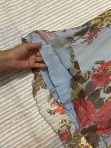 Floral Print Midi Skirt