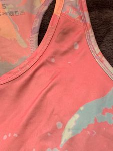 Pink Printed Sports Bra