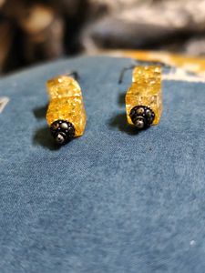 92.5 Pure Silver Citrine Danglers